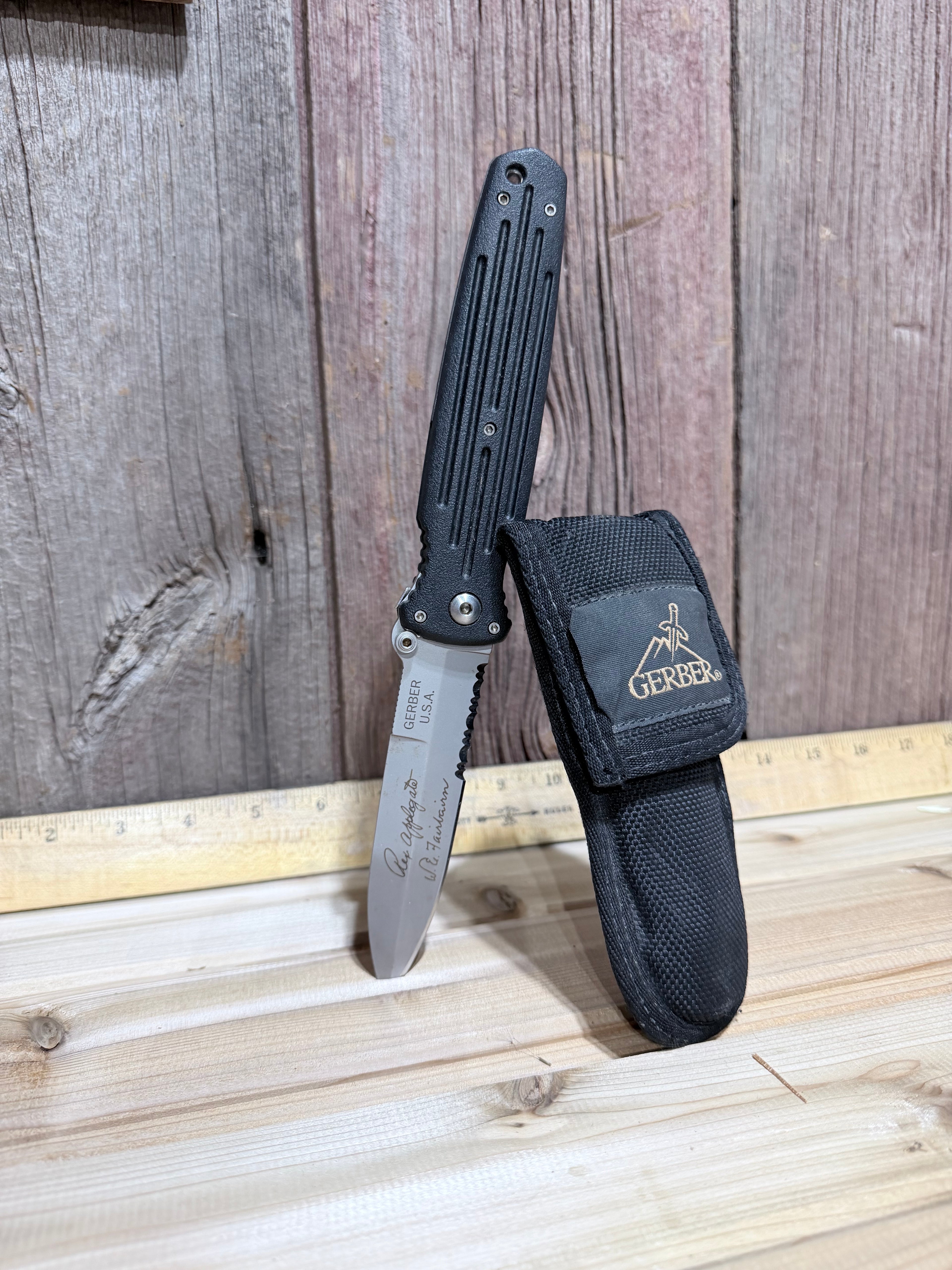 Gerber U.S.A. Applegate-Fairbairn Combat Folder w/Sheath