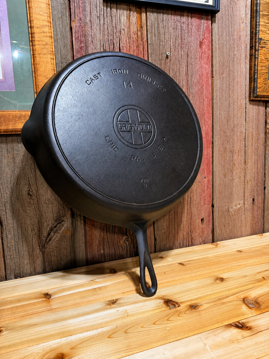 Griswold Cast Iron Skillet #14 Jumbo Frying Pan