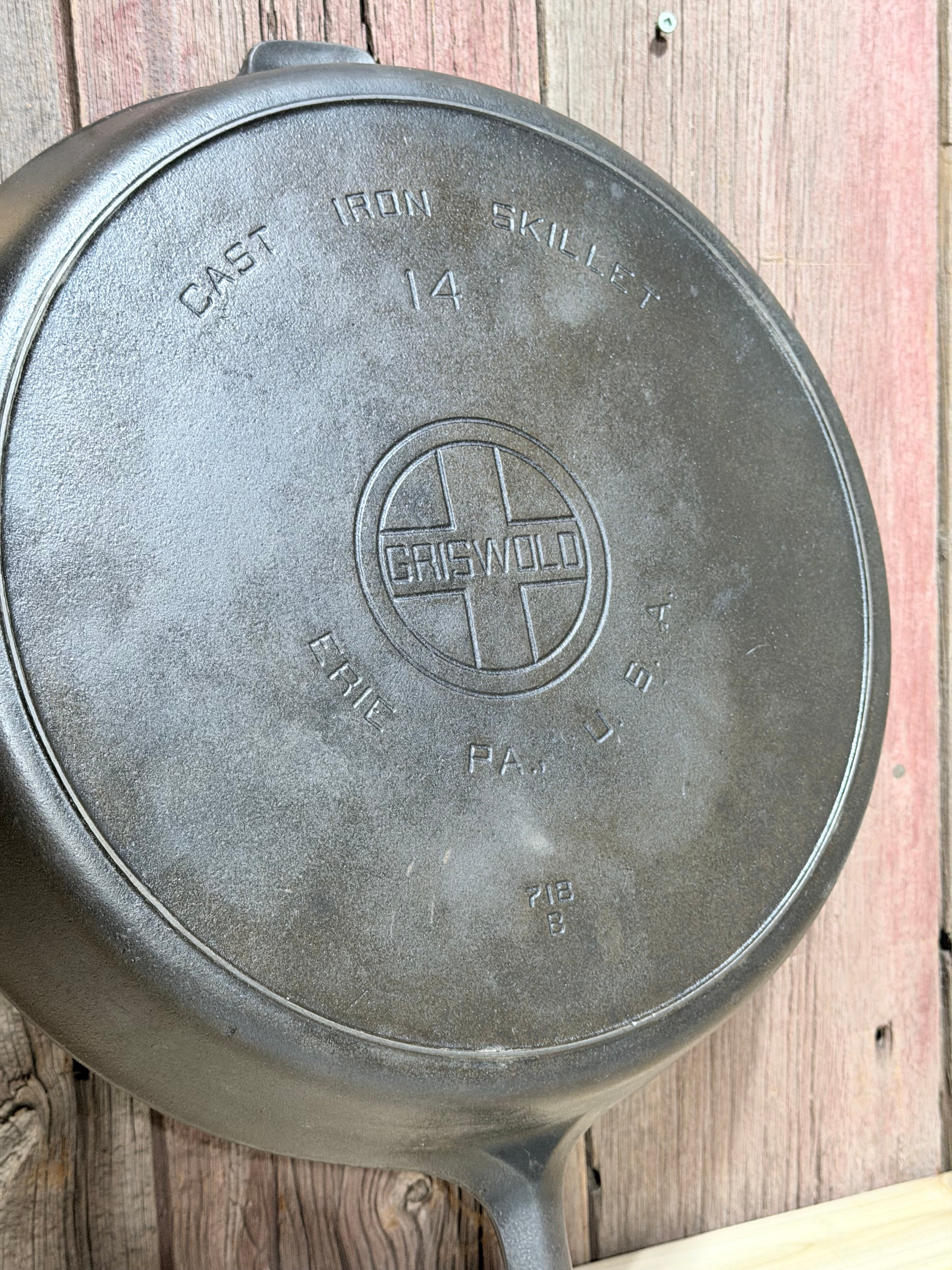 Griswold Cast Iron Skillet #14 Jumbo Frying Pan