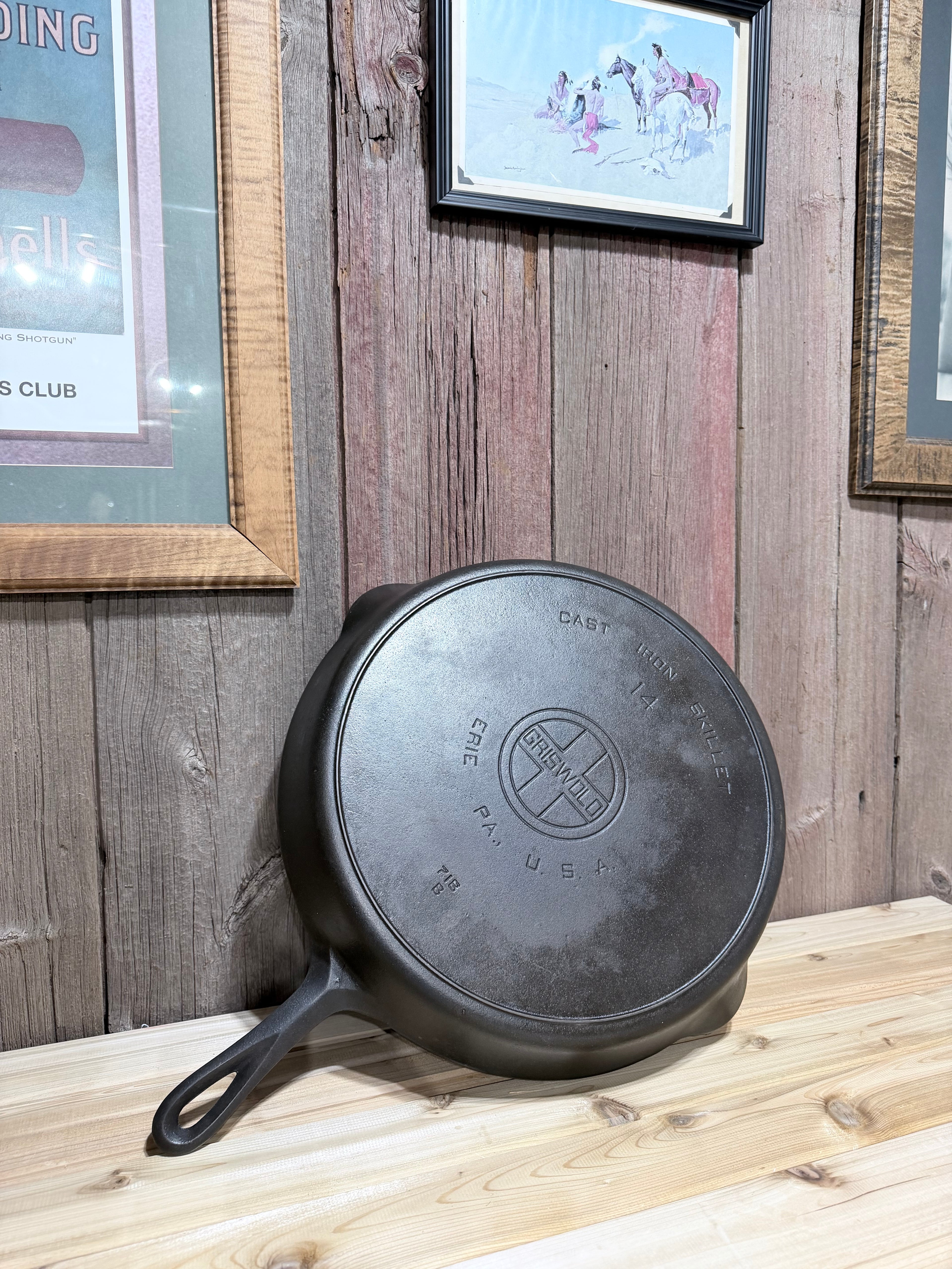 Griswold Cast Iron Skillet #14 Jumbo Frying Pan