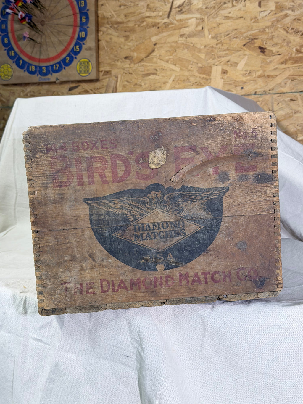Awesome Diamond Match Crate Early 1900's