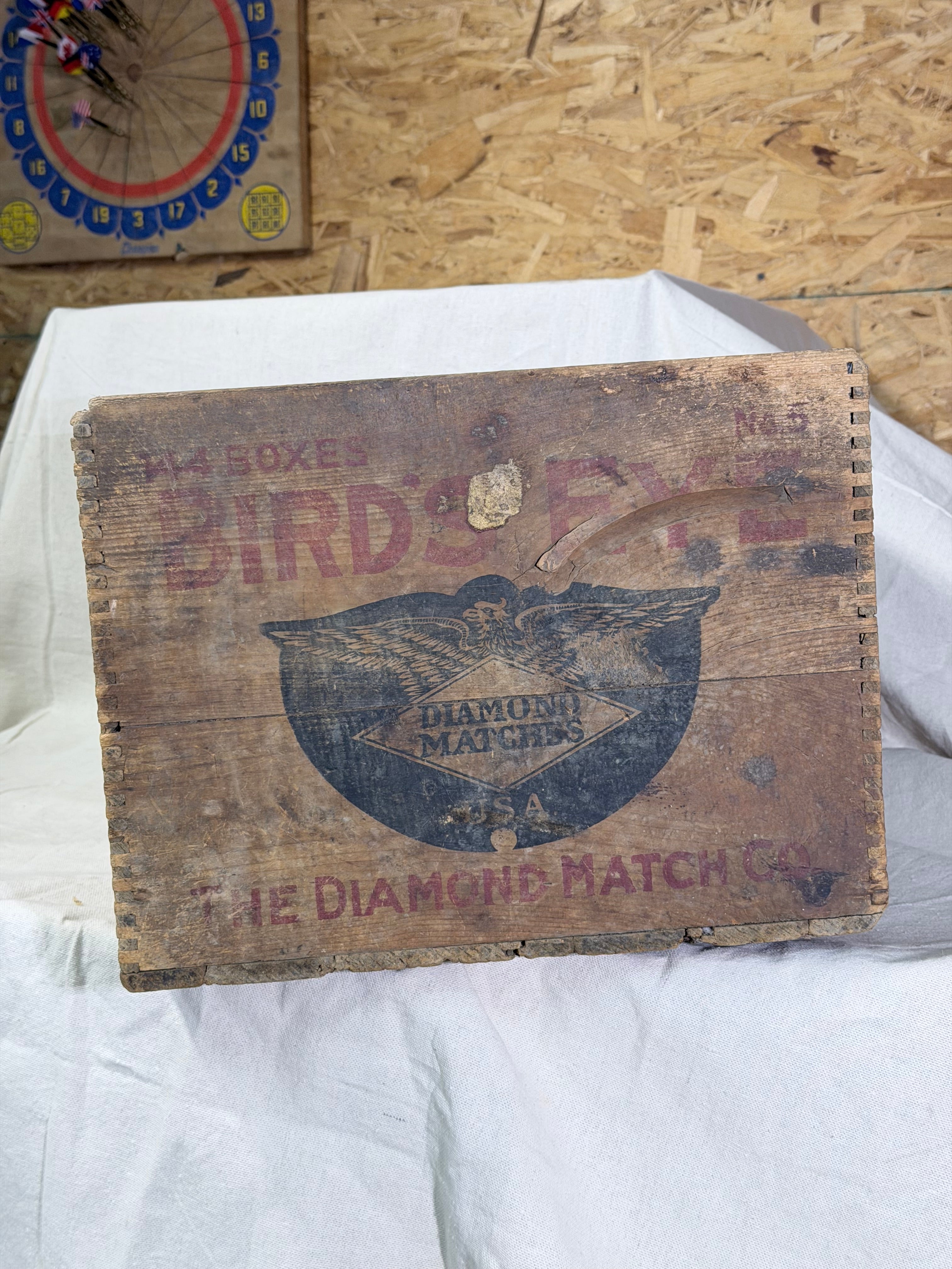 Awesome Diamond Match Crate Early 1900's