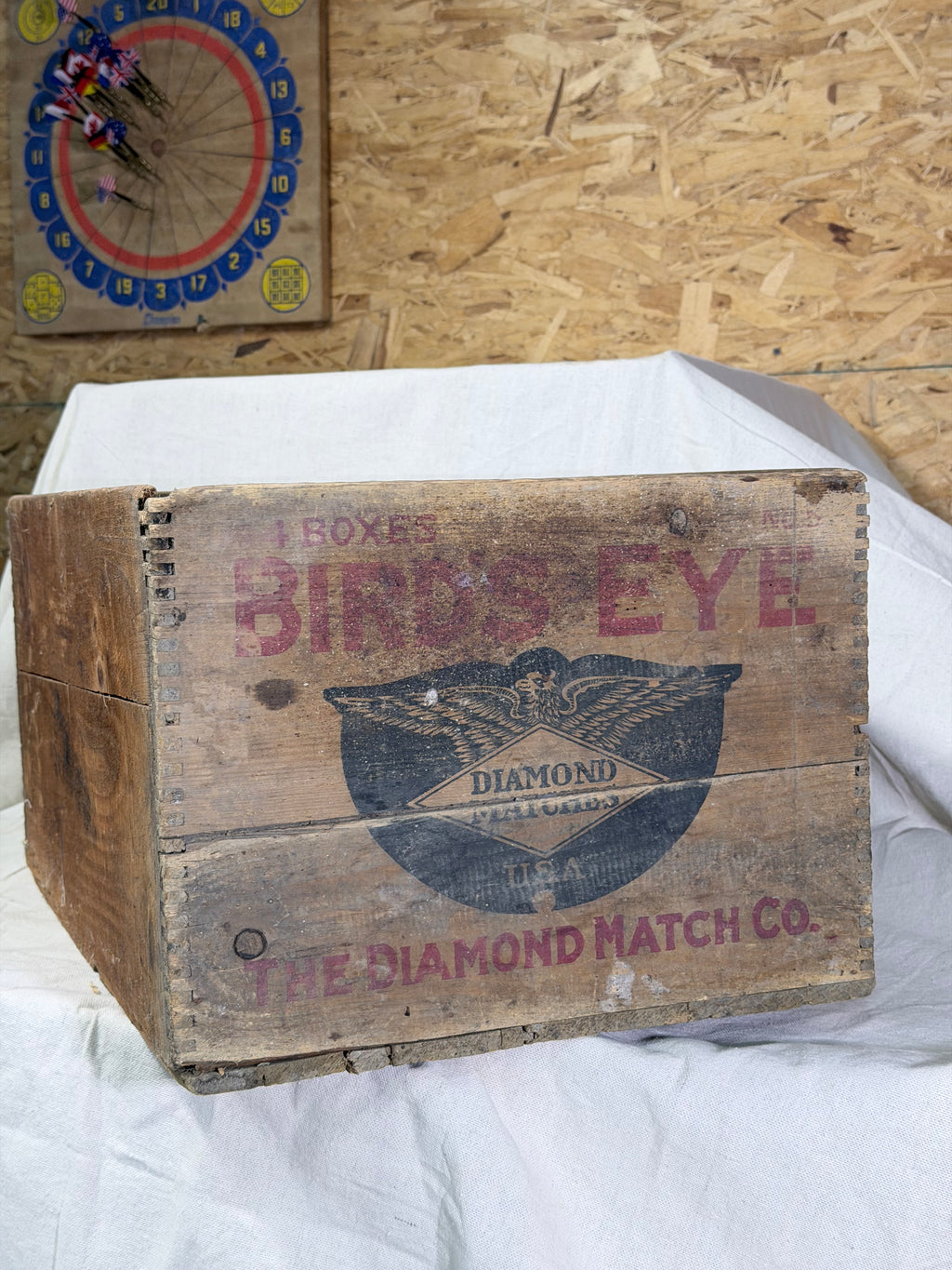 Awesome Diamond Match Crate Early 1900's