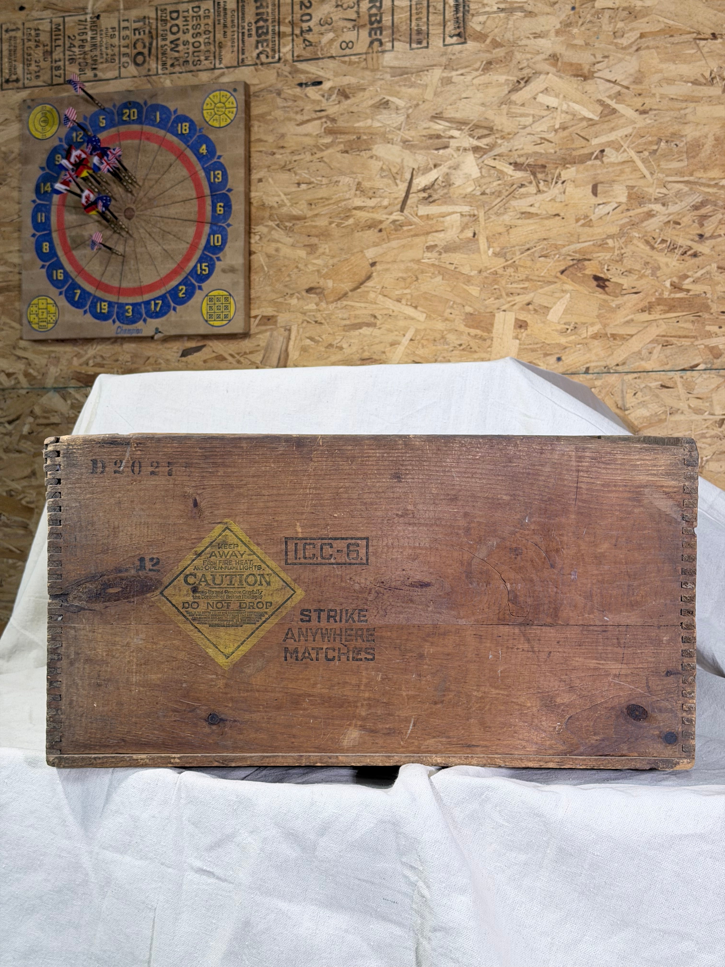 Awesome Diamond Match Crate Early 1900's