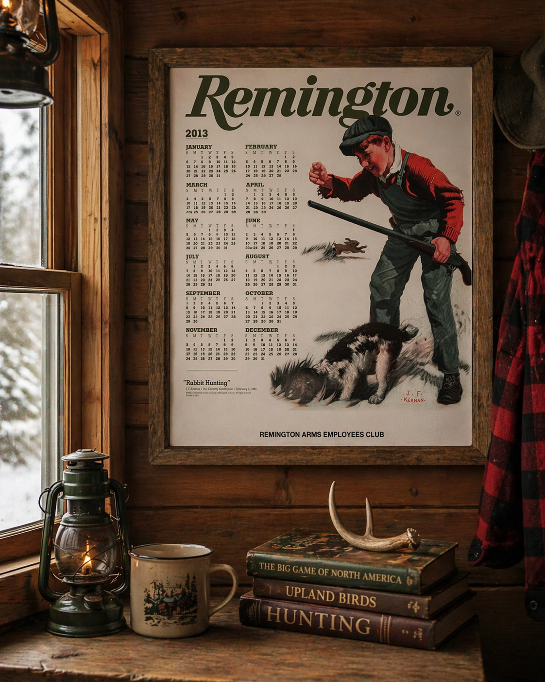 Remington Arms Employees Club 2013 Hunting Calendar Poster